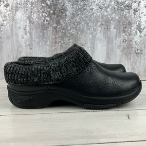 401egu Dansko Kenzie Sweater knit trim leather women clogs  9.5-10   EU …
